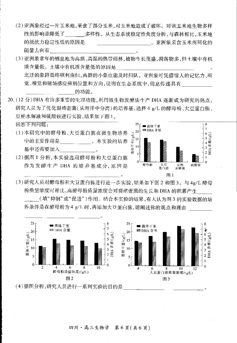 四川省高2025届新高三秋季入学摸底考试生物试卷_A1502026各地模拟卷（超值！）_9月_240911四川省2025届新高三秋季入学摸底考试_四川省2025届新高三秋季入学摸底考试生物试卷