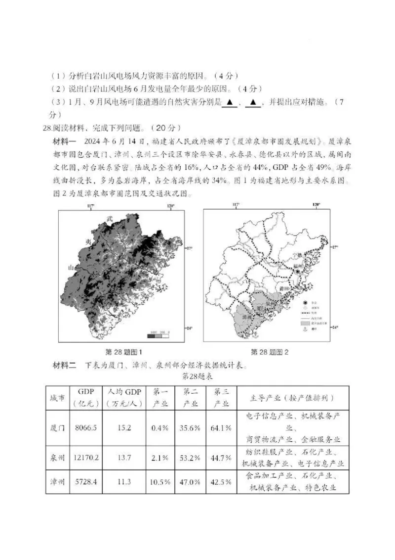地理试卷_A1502026各地模拟卷（超值！）_11月_241108浙江省宁波2025届高三一模_宁波2025届高三一模地理