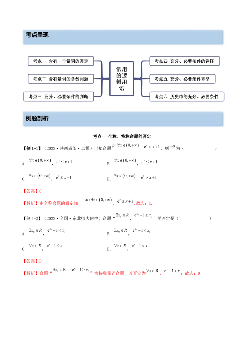 1.2逻辑用语与充分、必要条件（精讲）（基础版）（解析版）_2.2025数学总复习_2023年新高考资料_一轮复习_2023年高考数学一轮复习（基础版）（新高考地区专用）