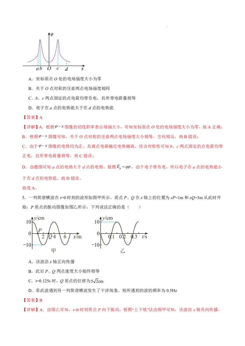 八省2025届高三&ldquo;八省联考&rdquo;考前猜想卷物理02全解全析_A1502026各地模拟卷（超值！）_12月_2412312025届高三&ldquo;八省联考&rdquo;考前猜想卷