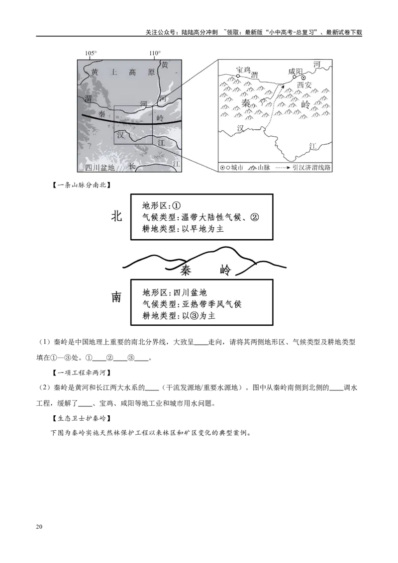 专题18中国的地势、地形和气候（梯级进阶练）（原卷版）_02中考总复习（2026版更新中）_09-地理-中考总复习_2024年中考复习资料_一轮复习_❤2024年中考地理一轮复习讲练测（全国通用）