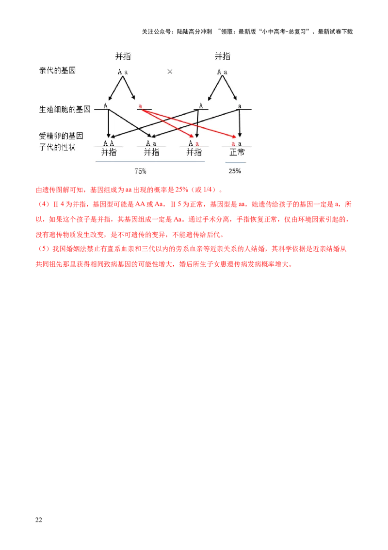 专题21生物的遗传和变异（解析版）_02中考总复习（2026版更新中）_08-生物-中考总复习_2024年中考复习资料_一轮复习_❤备战2024年中考生物一轮复习考点帮（全国通用）_练习