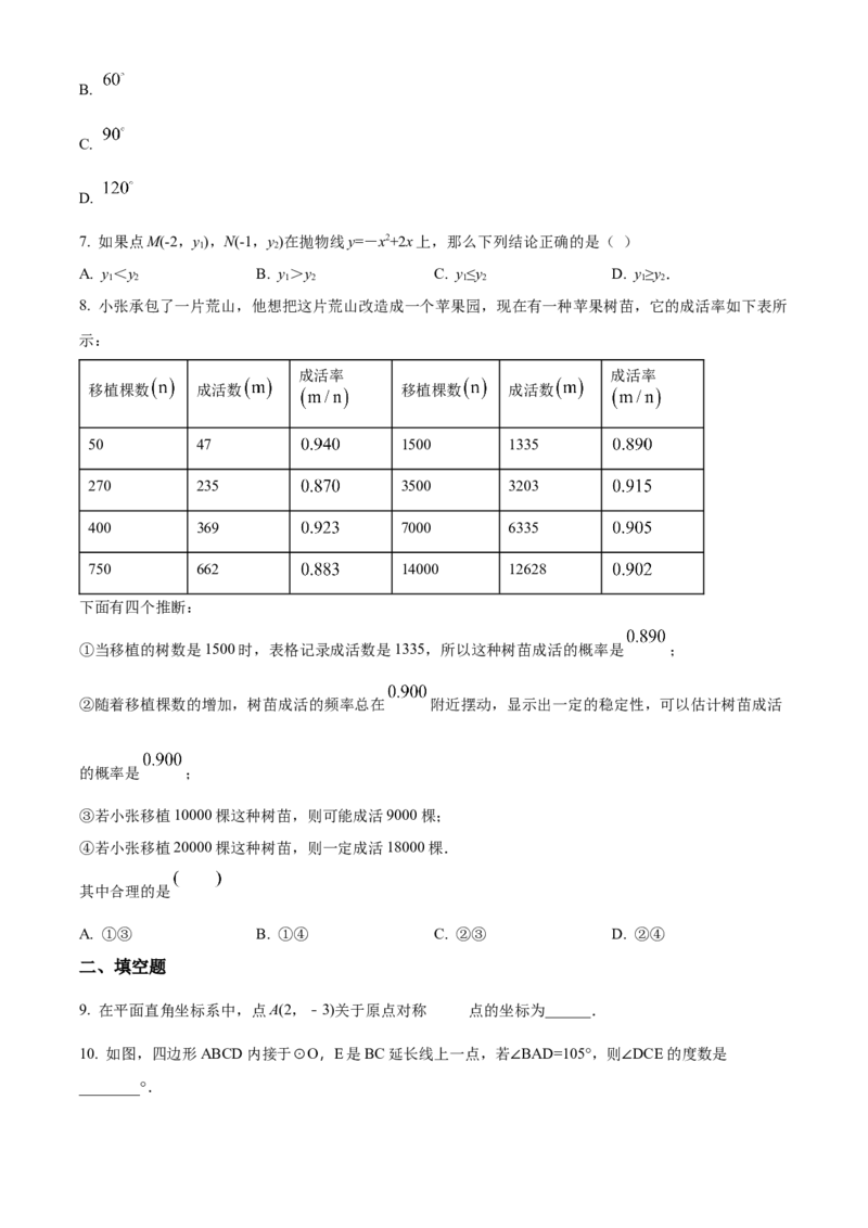 精品解析：北京市东城区广渠门中学2021-2022学年九年级上学期期中考试数学试卷（原卷版）(1)_北京初中期末题_C605-京七八九_B京市数学七八九_北京9上数学_2021-2022