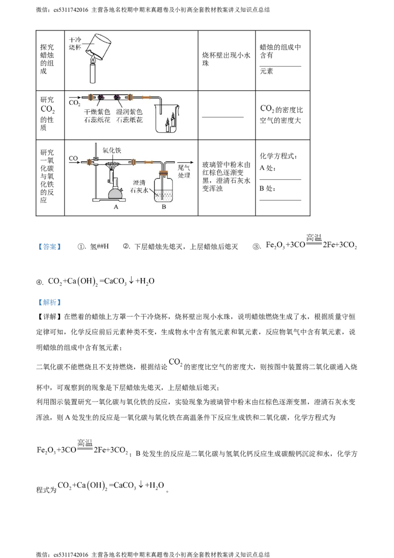 精品解析：2024年北京市燕山区中考一模化学试题（解析版）(1)_北京初中期末题_C605-京七八九_B京化学七八九_北京9下化学（含中考模拟）_北京化学9下一二模