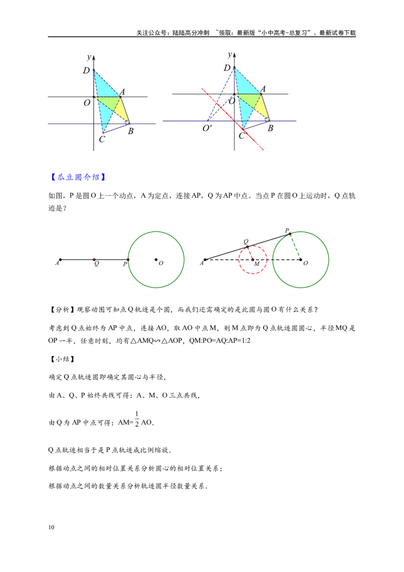 专题2-4瓜豆轨最值模型：为什么我们喜欢手拉手（直线与曲线）（原卷版）_02中考总复习（2026版更新中）_02-数学-中考总复习_2024年中考复习资料_专项复习资料
