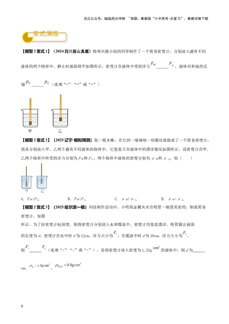 专题20四类难点跨学科实践问题（原卷版）_02中考总复习（2026版更新中）_04-物理-中考总复习_2025年中考复习资料_2025年中考物理答题方法模板