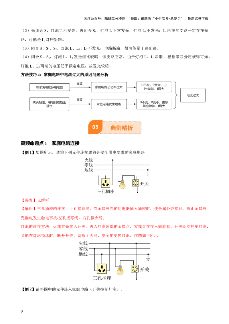 专题17生活用电（3大模块知识清单+5个易混易错+4种方法技巧+典例真题精析）（解析版）_02中考总复习（2026版更新中）_04-物理-中考总复习_2025年中考复习资料_2025年中考物理一轮知识梳理