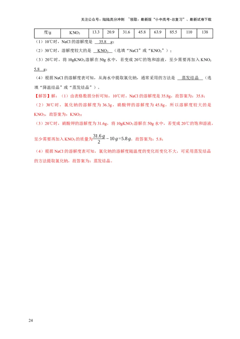 专题17物质的分离和提纯（解析版）_02中考总复习（2026版更新中）_05-化学-中考总复习_2024年中考复习资料_专项复习资料_2024年中考化学复习考点一遍过（全国通用）