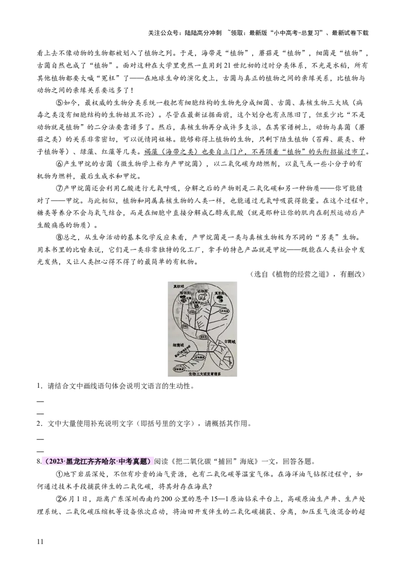 专题20说明方法与语言（讲练）（原卷版）_02中考总复习（2026版更新中）_01-语文-中考总复习_2025年中考资料_2025中考二轮课件ppt+讲义+练习语文_讲义练习