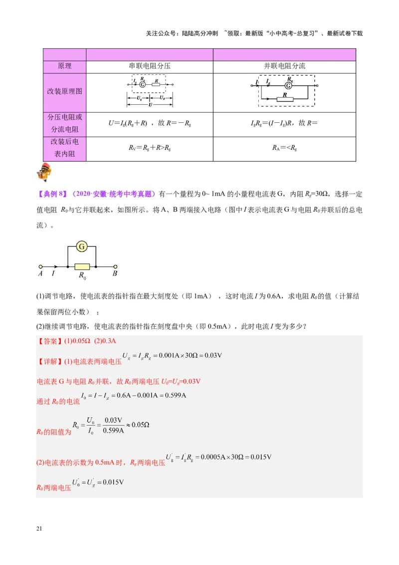 专题22欧姆定律及应用（解析版）_02中考总复习（2026版更新中）_04-物理-中考总复习_2024年中考复习资料_一轮复习_完备战2024年中考物理一轮复习考点帮（全国通用）