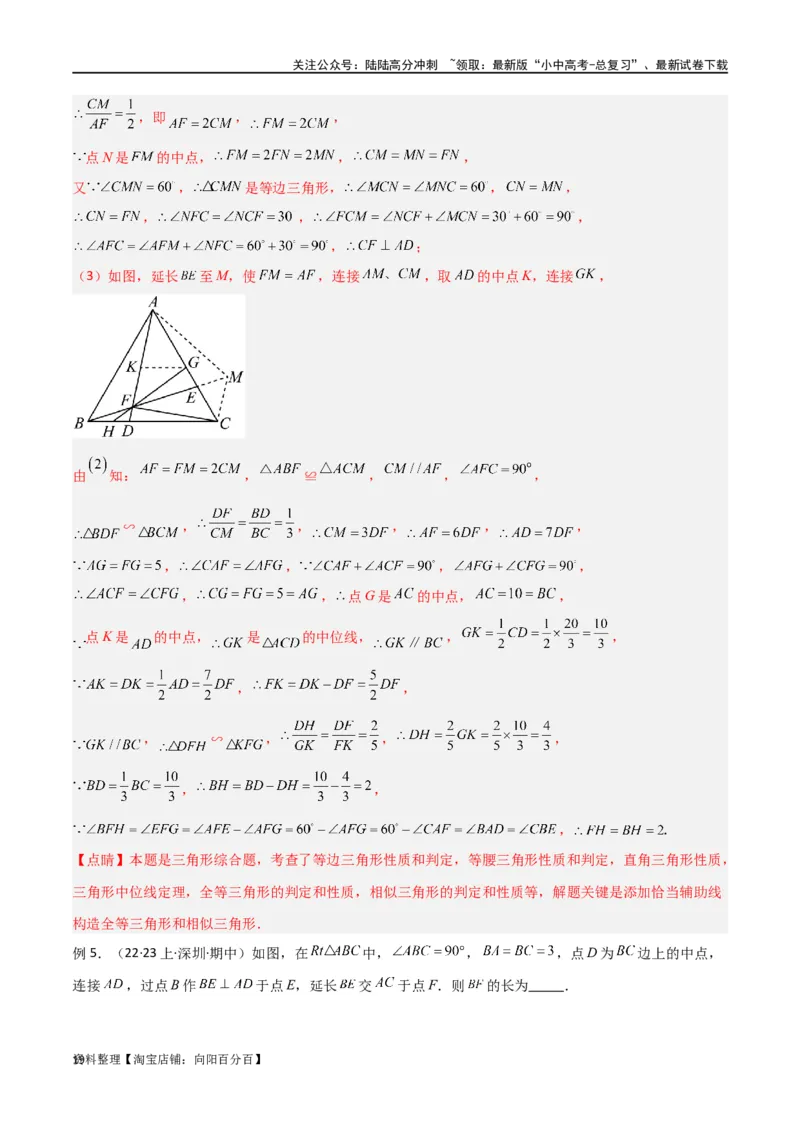 专题18全等与相似模型之十字模型（解析版）_02中考总复习（2026版更新中）_02-数学-中考总复习_2024年中考复习资料_专项复习资料_答案解析版