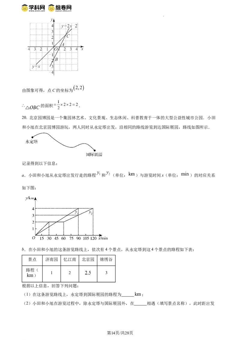 精品解析：北京市丰台区2023-2024学年八年级下学期期末数学试题（解析版）(1)_北京初中期末题_C605-京七八九_B京市数学七八九_北京数学八下_2023-2024