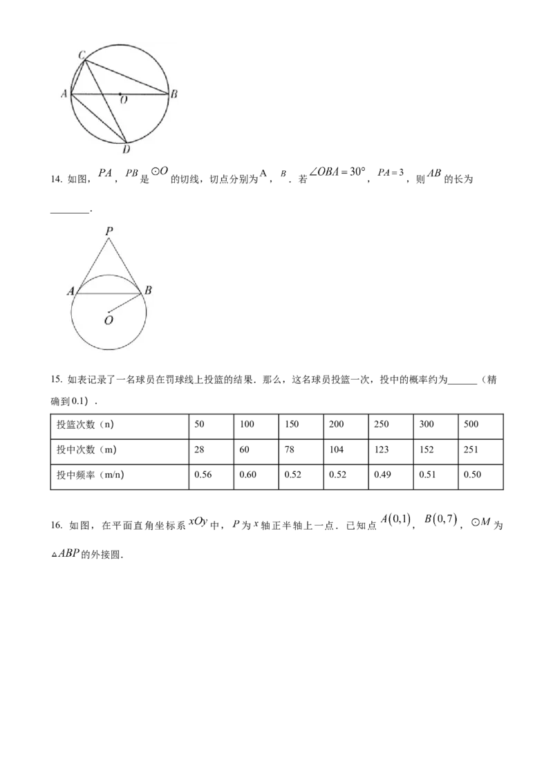 精品解析：北京市东城区一七一中学2022~2023学年九年级上学期期末数学练习（原卷版）(1)_北京初中期末题_C605-京七八九_B京市数学七八九_北京9上数学_2022-2023