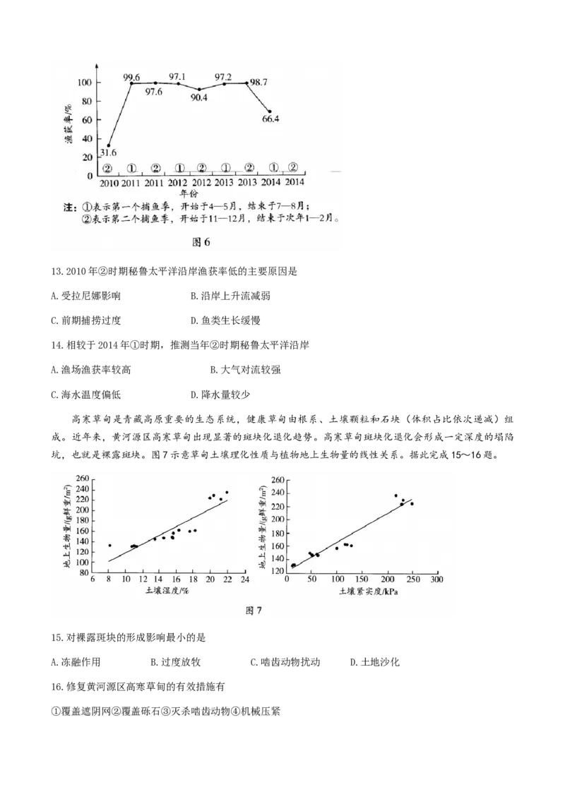 山西省晋中市2024-2025学年高三上学期一模地理试题（A卷）_A1502026各地模拟卷（超值！）_11月_241118山西天一大联考2024-2025学年高三期中调研考试