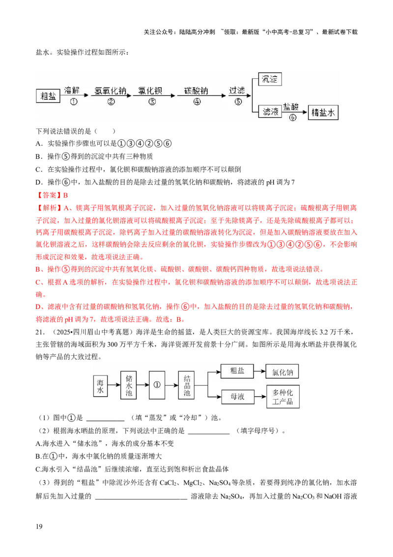 专题16物质的检验、鉴别、分离与提纯（解析版）_02中考总复习（2026版更新中）_05-化学-中考总复习_2026年中考复习（更新中）_备战2026年中考化学真题题源解密