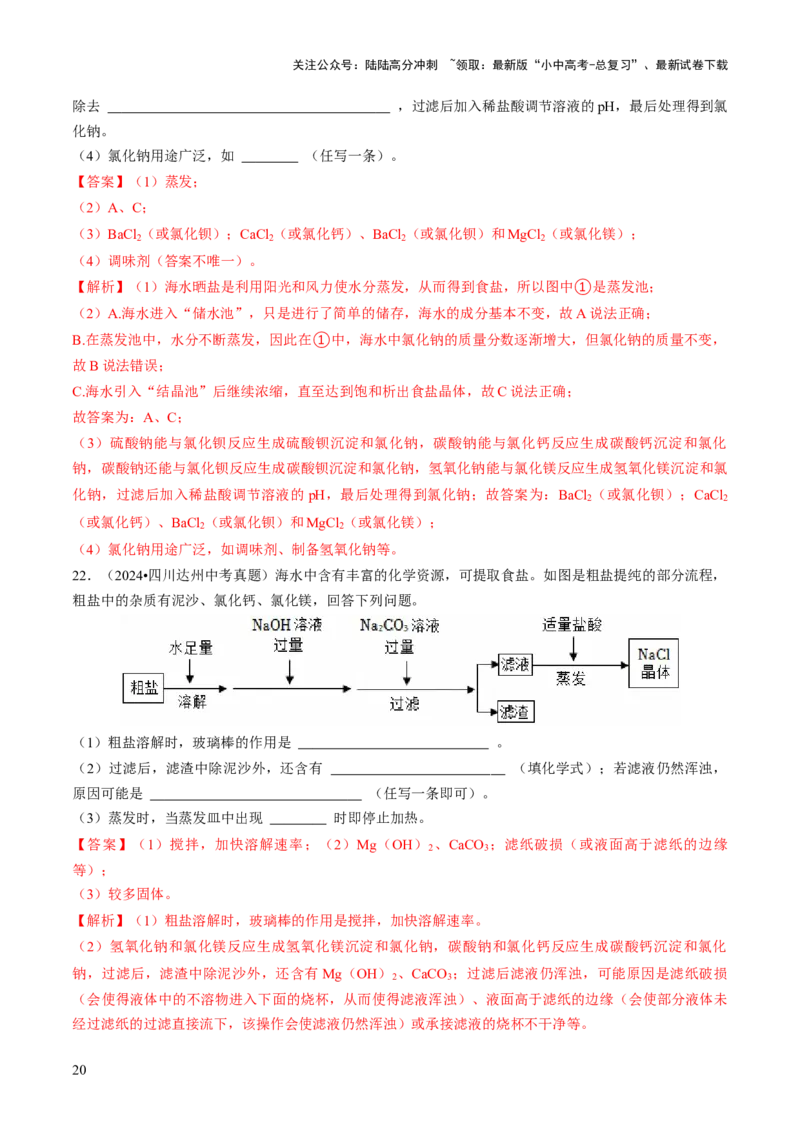 专题16物质的检验、鉴别、分离与提纯（解析版）_02中考总复习（2026版更新中）_05-化学-中考总复习_2026年中考复习（更新中）_备战2026年中考化学真题题源解密