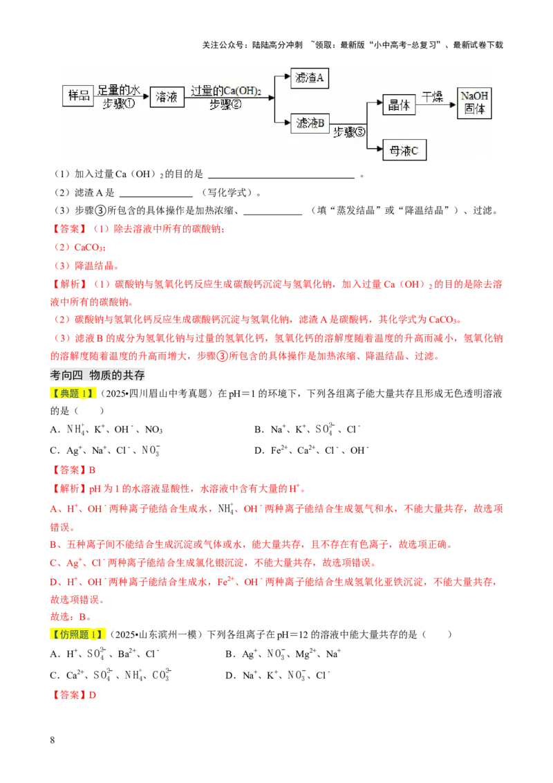 专题16物质的检验、鉴别、分离与提纯（解析版）_02中考总复习（2026版更新中）_05-化学-中考总复习_2026年中考复习（更新中）_备战2026年中考化学真题题源解密