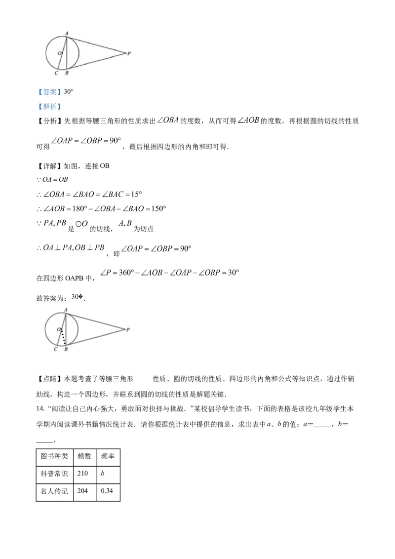 精品解析：北京市房山区燕山地区2020-2021学年九年级上学期期末数学试题（解析版）(1)_北京初中期末题_C605-京七八九_B京市数学七八九_北京9上数学_2020-2021