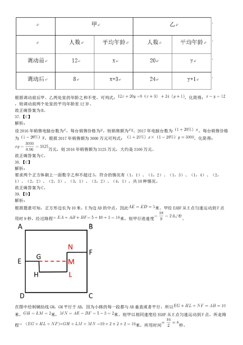 2019年四川省眉山市仁寿县事业单位公开招聘工作人员《职业能力倾向测验》精选题（网友回忆版）_26事业职测+综合_闲鱼2026事业单位职测+综合_职测+综合真题合集ABCDE_A类-综合管理