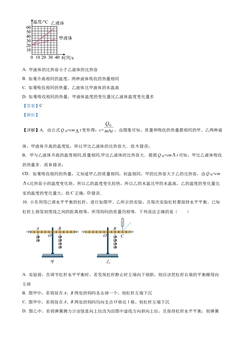 精品解析：2024年北京市东城区中考二模物理试题（解析版）(1)_北京初中期末题_C605-京七八九_B京物理八九_物理_北京九下物理_精品解析：2024年北京市东城区中考二模物理试题