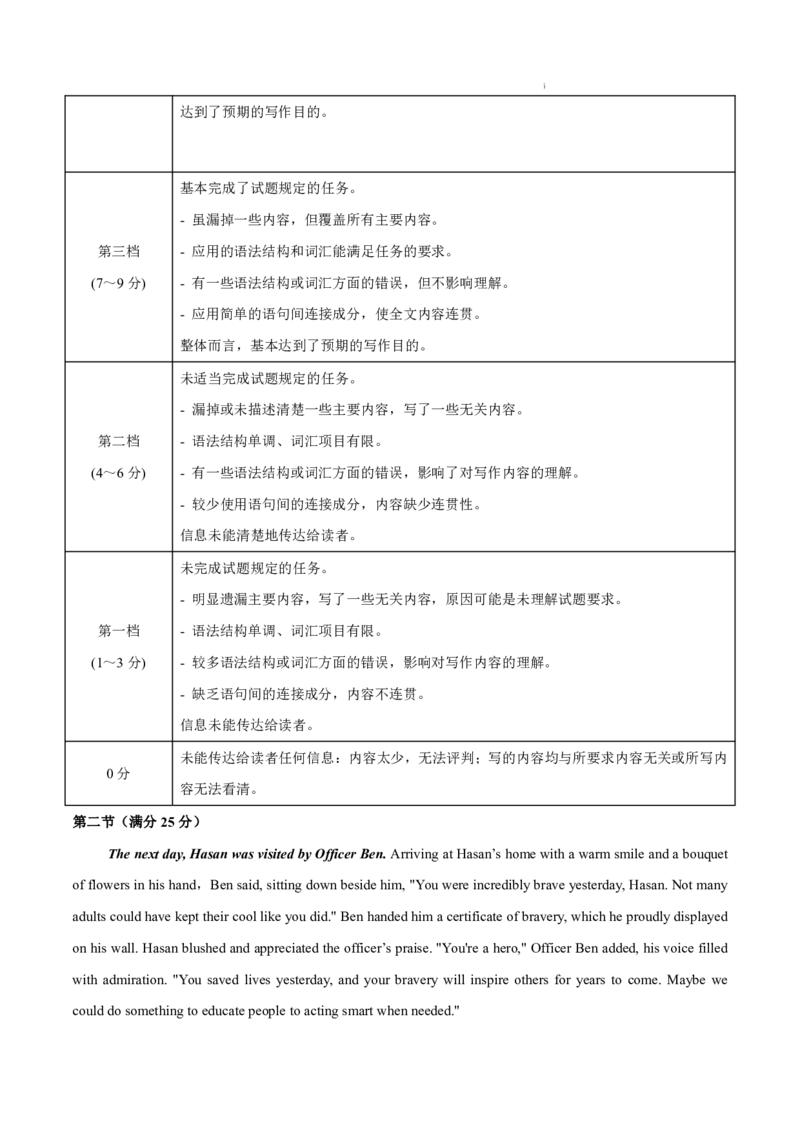 八省2025届高三&ldquo;八省联考&rdquo;考前猜想卷英语01答案_A1502026各地模拟卷（超值！）_12月_2412312025届高三&ldquo;八省联考&rdquo;考前猜想卷
