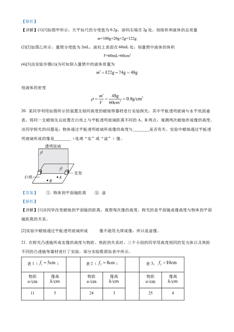 精品解析：2024年北京市通州区潞河中学中考物理试卷零模（解析版）(1)_北京初中期末题_C605-京七八九_B京物理八九_物理_北京九下物理