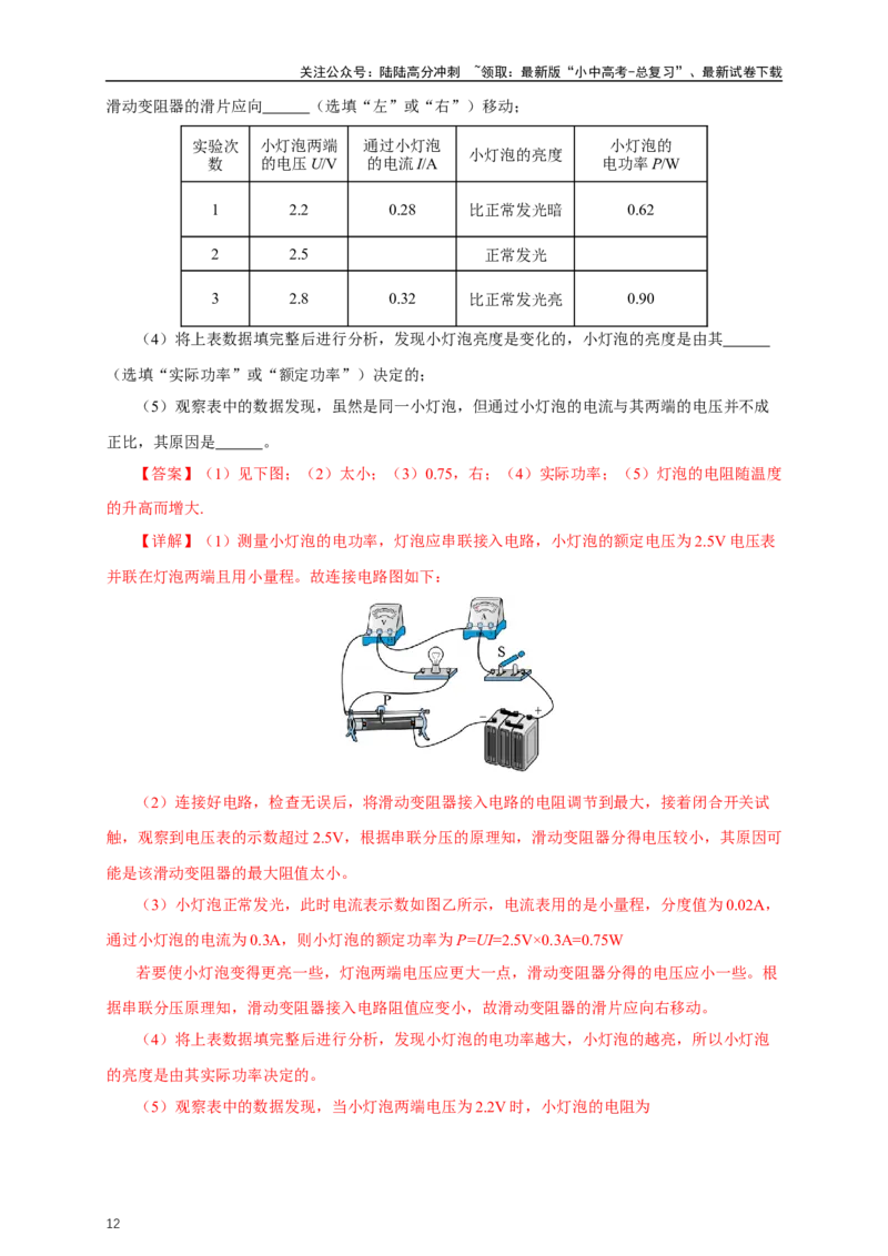 专题17电功率（真题训练）-2024物理中考一轮复习精品资料（解析版）_02中考总复习（2026版更新中）_04-物理-中考总复习_2024年中考复习资料_一轮复习_配套练习_教师版（含答案解析）