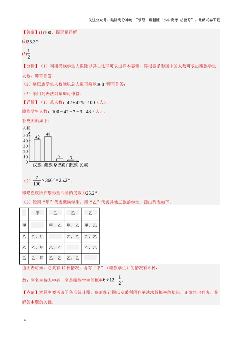 中考数学一轮模拟押题卷（二）（解析版）_02中考总复习（2026版更新中）_02-数学-中考总复习_2024年中考复习资料_一轮复习资料_2024年中考数学一轮模拟押题卷（全国通用）
