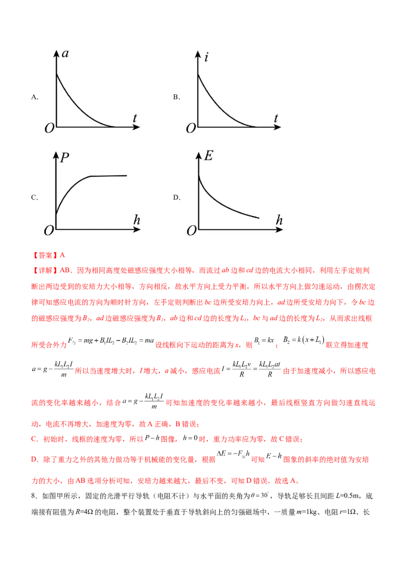 专题10电磁感应规律及综合应用（精练）（解析版）_4.2025物理总复习_赠品通用版（老高考）复习资料_二轮复习_2023年高考物理二轮复习讲练测（全国通用）288435117