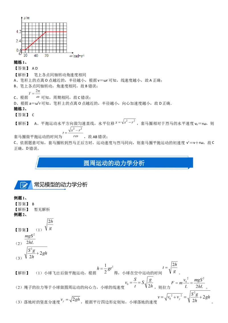2023届新高考物理重点突破：第08讲圆周运动_4.2025物理总复习_2023年新高复习资料_一轮复习_2023届高考物理一轮专题特训