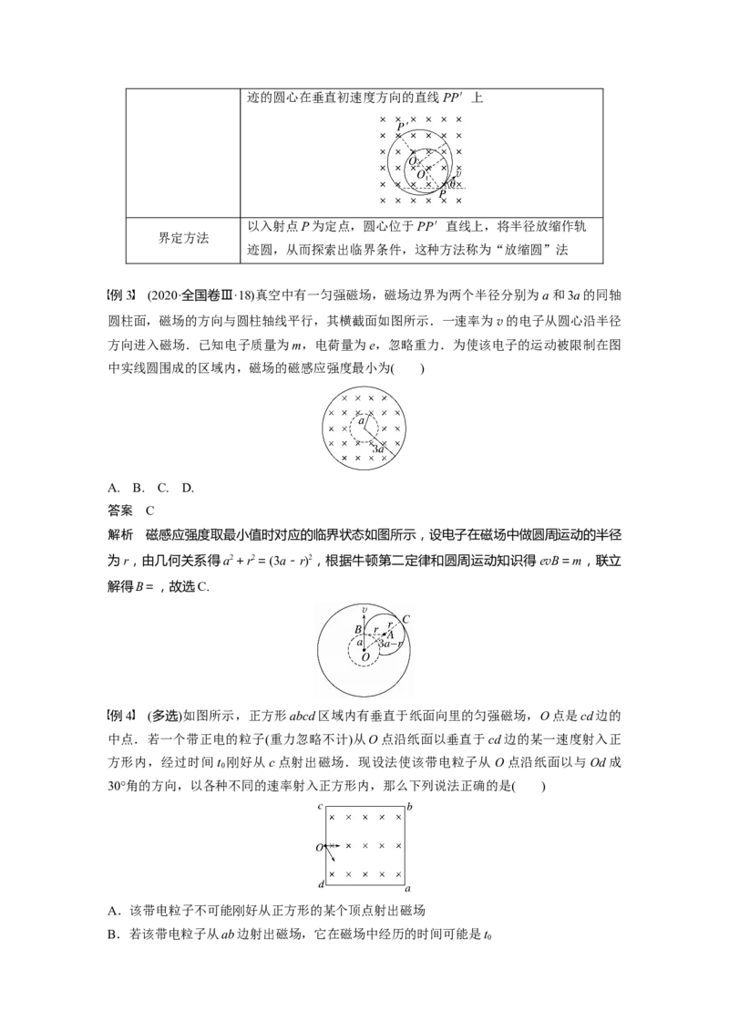 2024年高考物理一轮复习（新人教版）第11章专题强化18　动态圆_4.2025物理总复习_2024年新高考资料_1.2024一轮复习_2024年高考物理一轮复习讲义（新人教版）