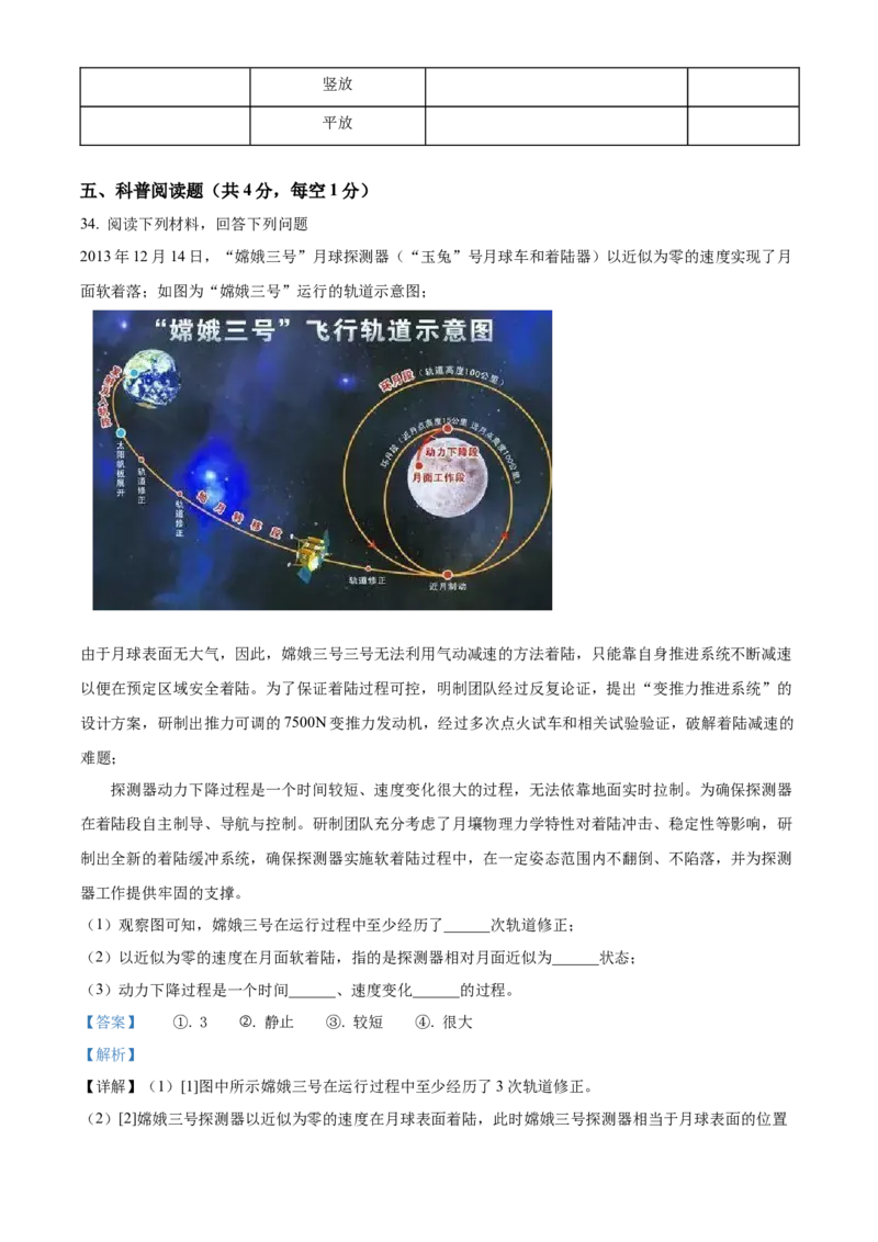 精品解析：北京市第十四中学2022-2023学年八年级下学期期中物理试题（解析版）(1)_北京初中期末题_C605-京七八九_B京物理八九_物理_八年级下学期物理_2022-2023