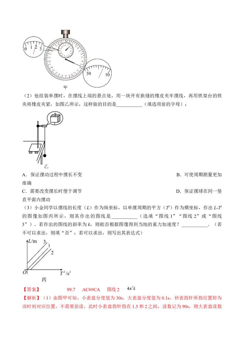 专题10.3本专题实验练&mdash;&mdash;2023年高考物理一轮复习讲练测（新教材新高考通用）（解析版）_4.2025物理总复习_2023年新高复习资料_一轮复习