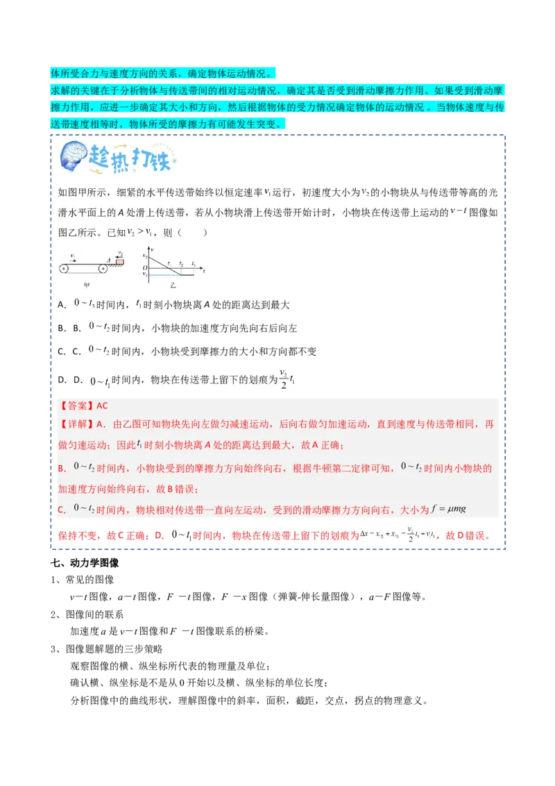专题03运动和力的关系（解析版）_4.2025物理总复习_2025年新高考资料_一轮复习_2025年高考物理一轮复习知识清单