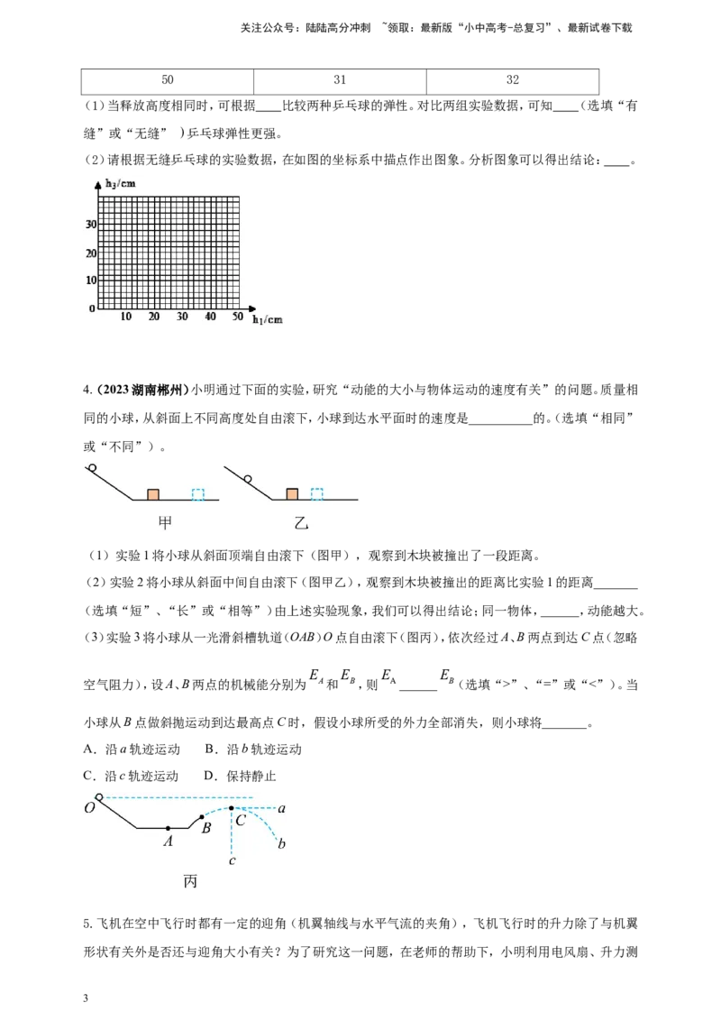 专题68力学冷门创新实验&nbsp;（原卷版）_02中考总复习（2026版更新中）_04-物理-中考总复习_2024年中考复习资料_二轮复习