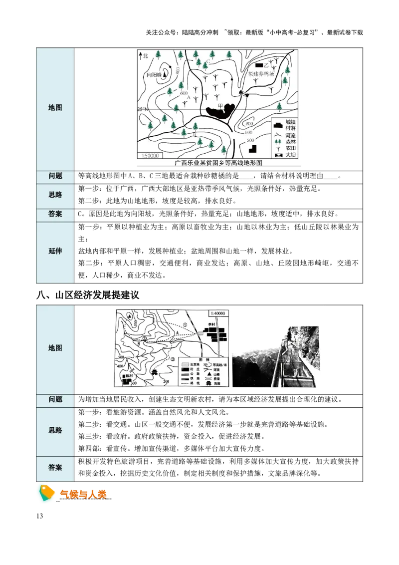 中考地理综合题答题模板+简答题归纳-2025年中考地理知识点梳理_02中考总复习（2026版更新中）_09-地理-中考总复习_2025中考地理复习资料_2025年中考地理知识点_易错题+答题模板