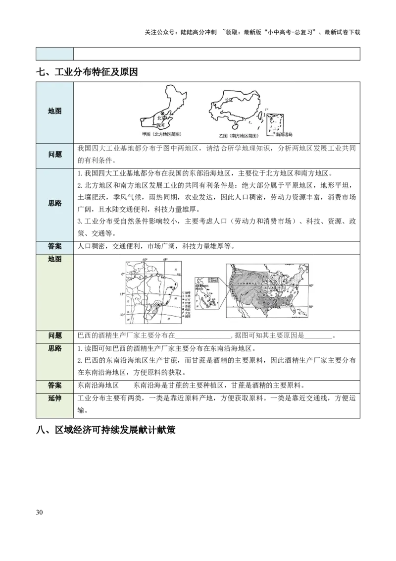 中考地理综合题答题模板+简答题归纳-2025年中考地理知识点梳理_02中考总复习（2026版更新中）_09-地理-中考总复习_2025中考地理复习资料_2025年中考地理知识点_易错题+答题模板