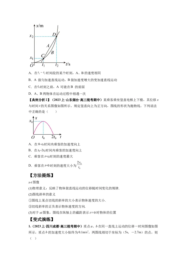 专题02匀变速直线运动的规律及图像（原卷版）_4.2025物理总复习_2024年新高考资料_2.2024二轮复习_2024年高考物理二轮热点题型归纳与变式演练（新高考通用）