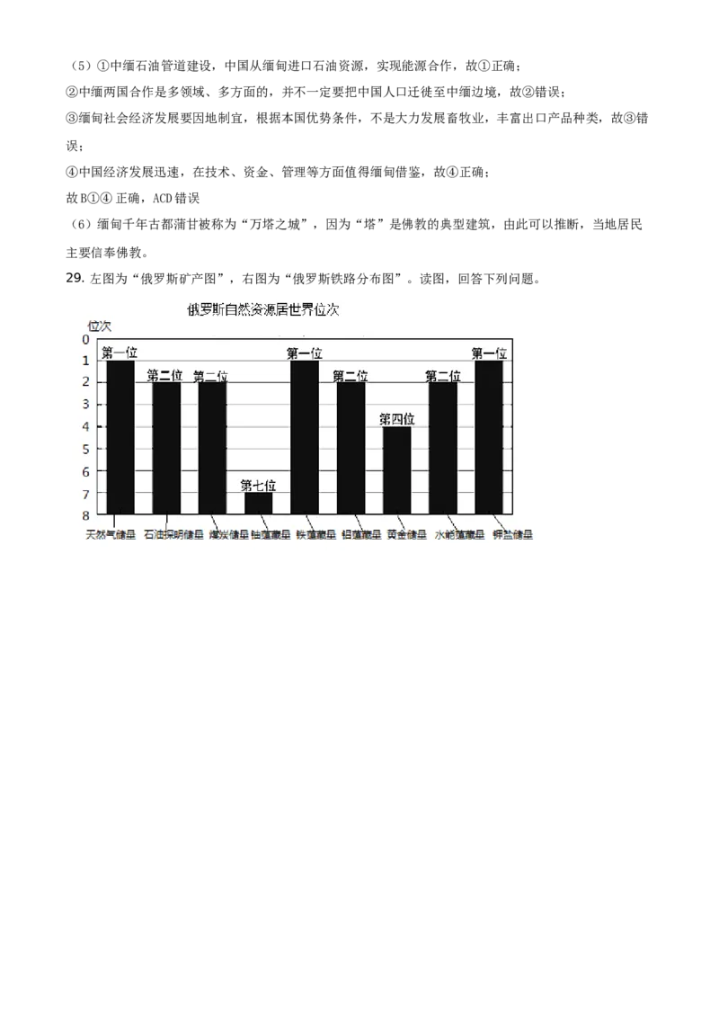 精品解析：北京市海淀区2020-2021学年七年级下学期期中地理试题（解析版）(1)_北京初中期末题_C605-京七八九_B京地理七八九_地理_北京7下地理_2020-2021