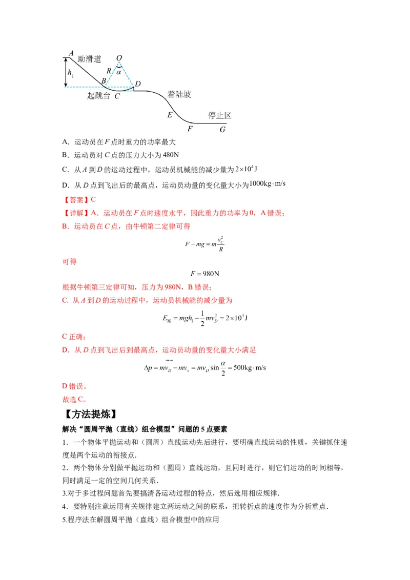 专题04曲线运动常考模型（解析版）_4.2025物理总复习_2024年新高考资料_2.2024二轮复习_2024年高考物理二轮热点题型归纳与变式演练（新高考通用）