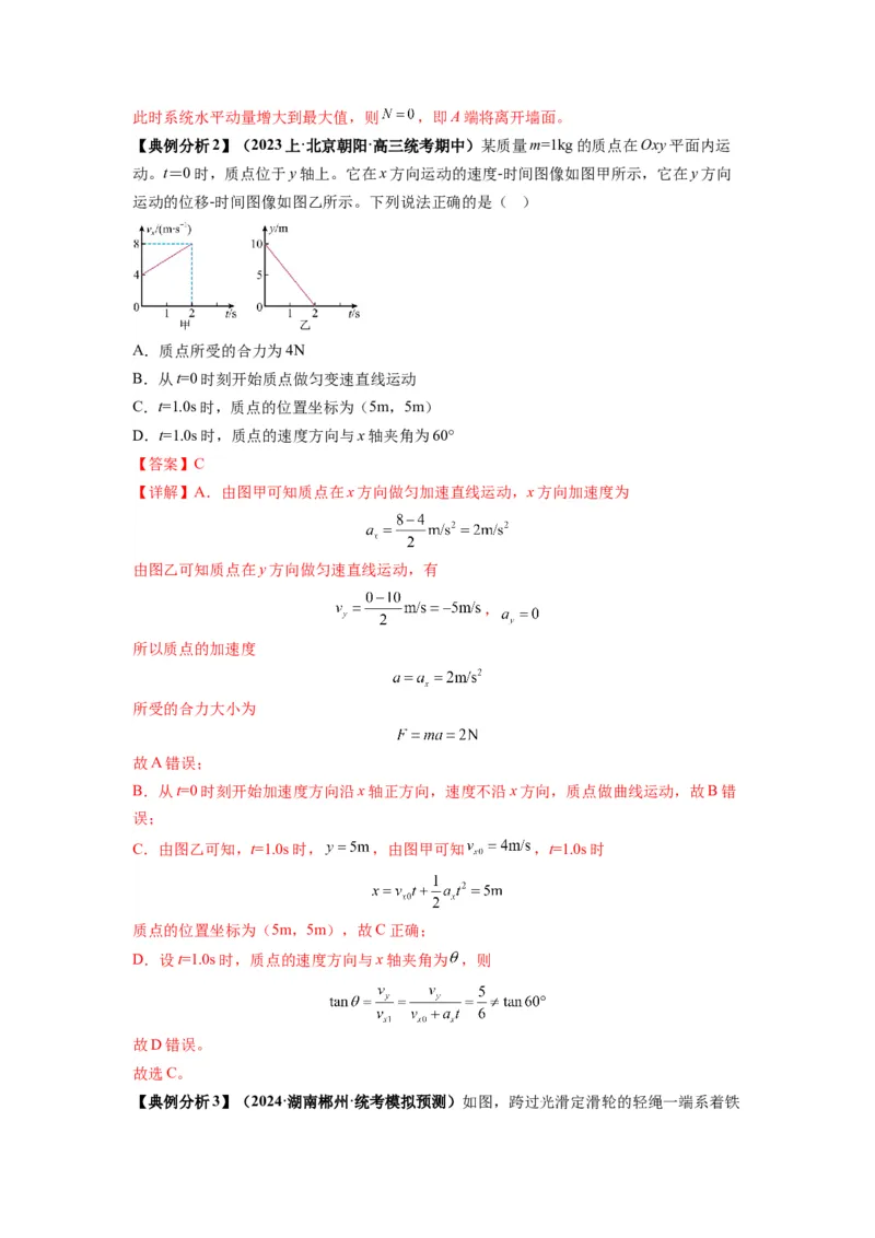 专题04曲线运动常考模型（解析版）_4.2025物理总复习_2024年新高考资料_2.2024二轮复习_2024年高考物理二轮热点题型归纳与变式演练（新高考通用）