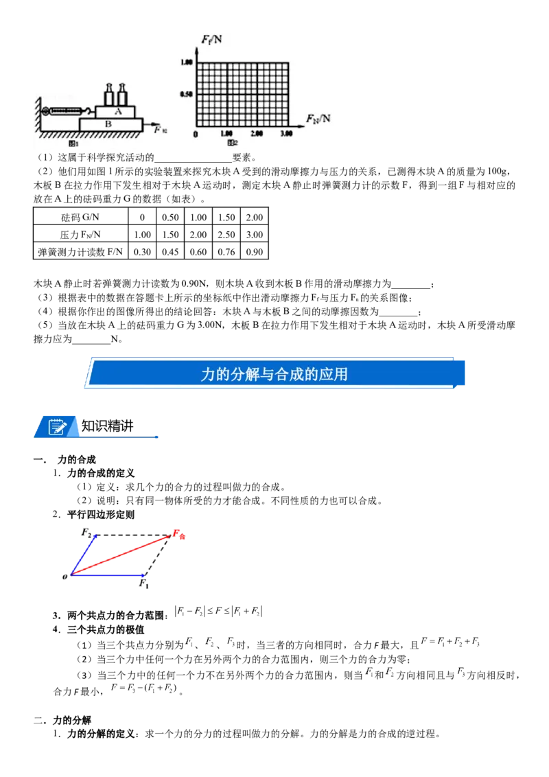 2023届新高考物理重点突破：第03讲相互作用力_4.2025物理总复习_2023年新高复习资料_一轮复习_2023届高考物理一轮专题特训