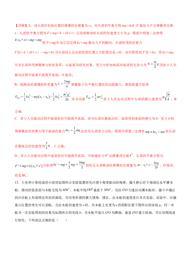 专题11机械振动和机械波（精练）（解析版）_4.2025物理总复习_赠品通用版（老高考）复习资料_二轮复习_2023年高考物理二轮复习讲练测（全国通用）288435117