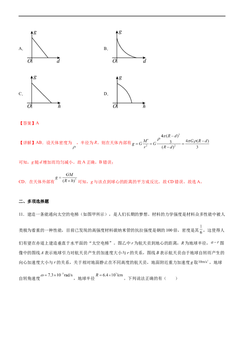 专题04万有引力定律与航天（精练）（解析版）_4.2025物理总复习_赠品通用版（老高考）复习资料_二轮复习_2023年高考物理二轮复习讲练测（全国通用）