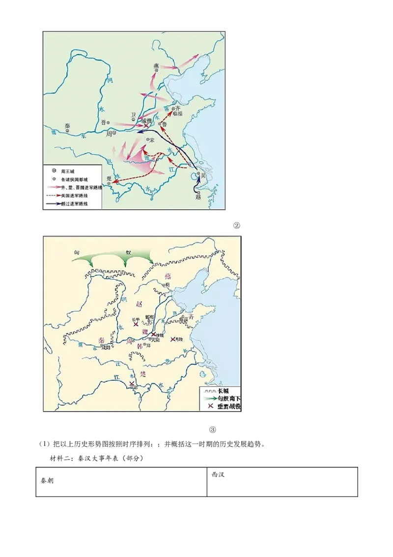 精品解析：北京市通州区2022-2023学年七年级上学期期末历史试题（解析版）(1)_北京初中期末题_C605-京七八九_B京历史七八九_北京7上历史_北京7上历史期末