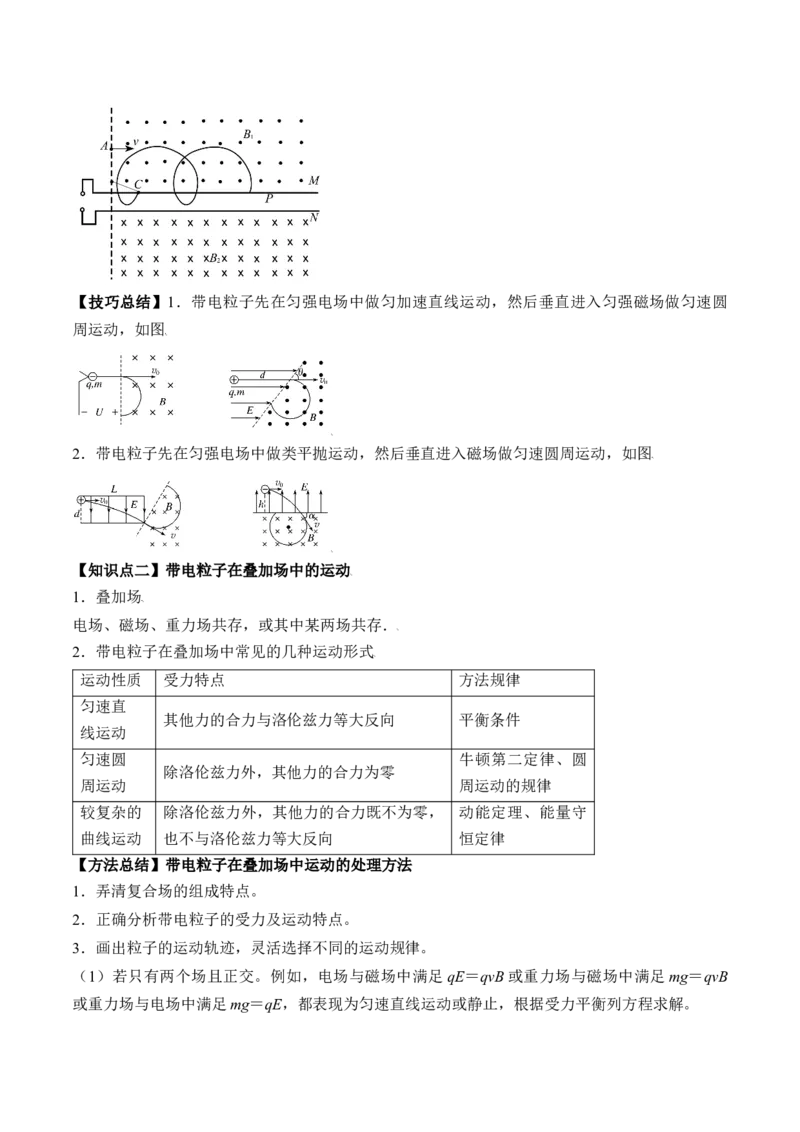 专题12.3　带电粒子在组合场叠加场和交变电、磁场中的运动讲&mdash;&mdash;2023年高考物理一轮复习讲练测（新教材新高考通用）（解析版）_4.2025物理总复习_2023年新高复习资料_一轮复习