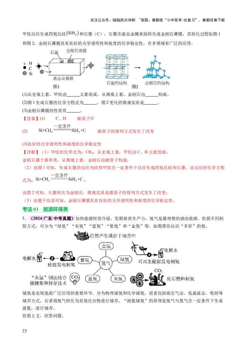 专题六科普阅读题（讲练）（解析版）_02中考总复习（2026版更新中）_05-化学-中考总复习_2025年中考复习资料_2025中考二轮课件ppt+讲义+练习化学_讲义+练习