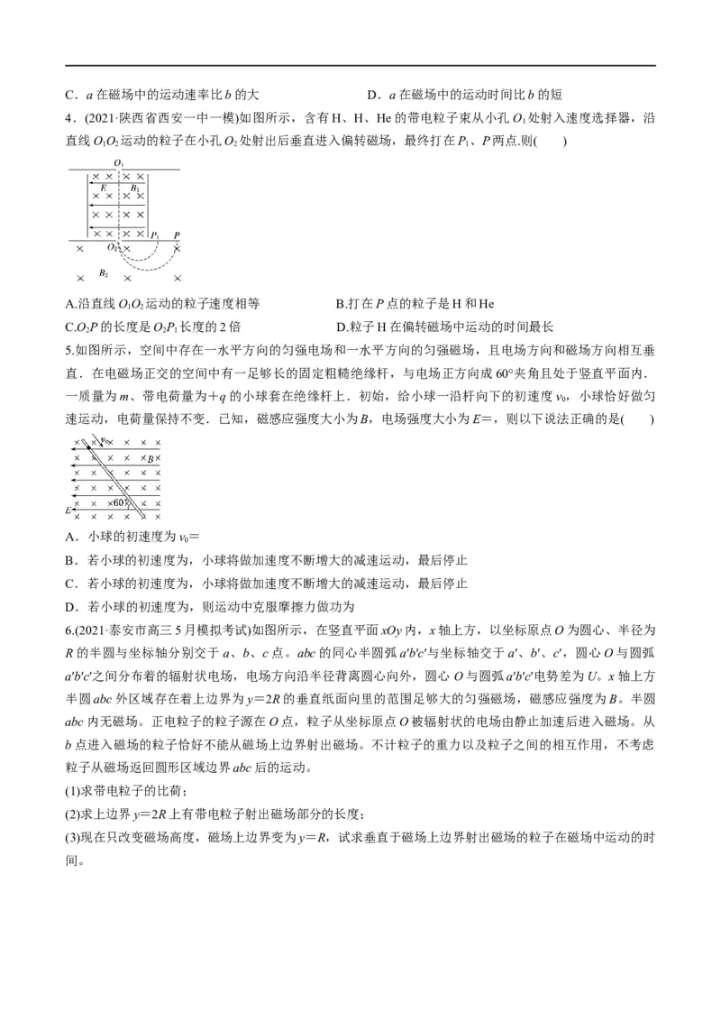 专题10：磁场的性质、带电粒子在磁场中的运动(原卷版）_4.2025物理总复习_赠品通用版（老高考）复习资料_二轮复习_2023年高考物理毕业班二轮热点题型归纳与变式演练（全国通用）