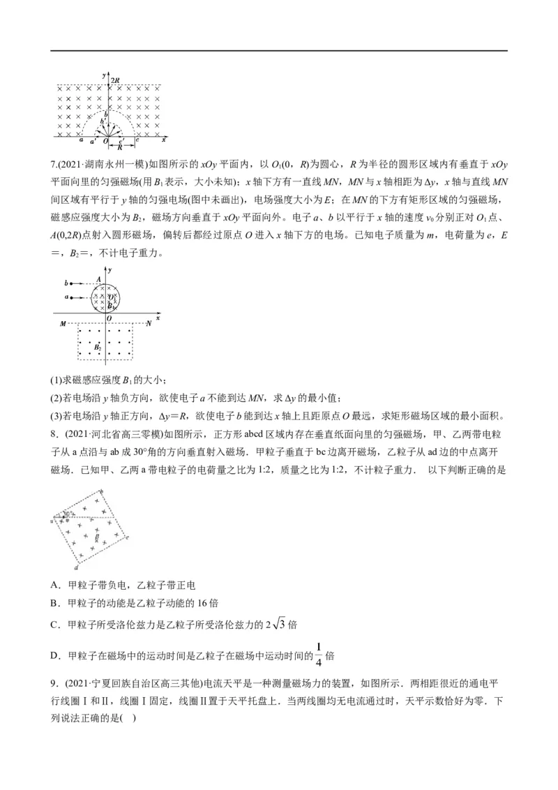 专题10：磁场的性质、带电粒子在磁场中的运动(原卷版）_4.2025物理总复习_赠品通用版（老高考）复习资料_二轮复习_2023年高考物理毕业班二轮热点题型归纳与变式演练（全国通用）