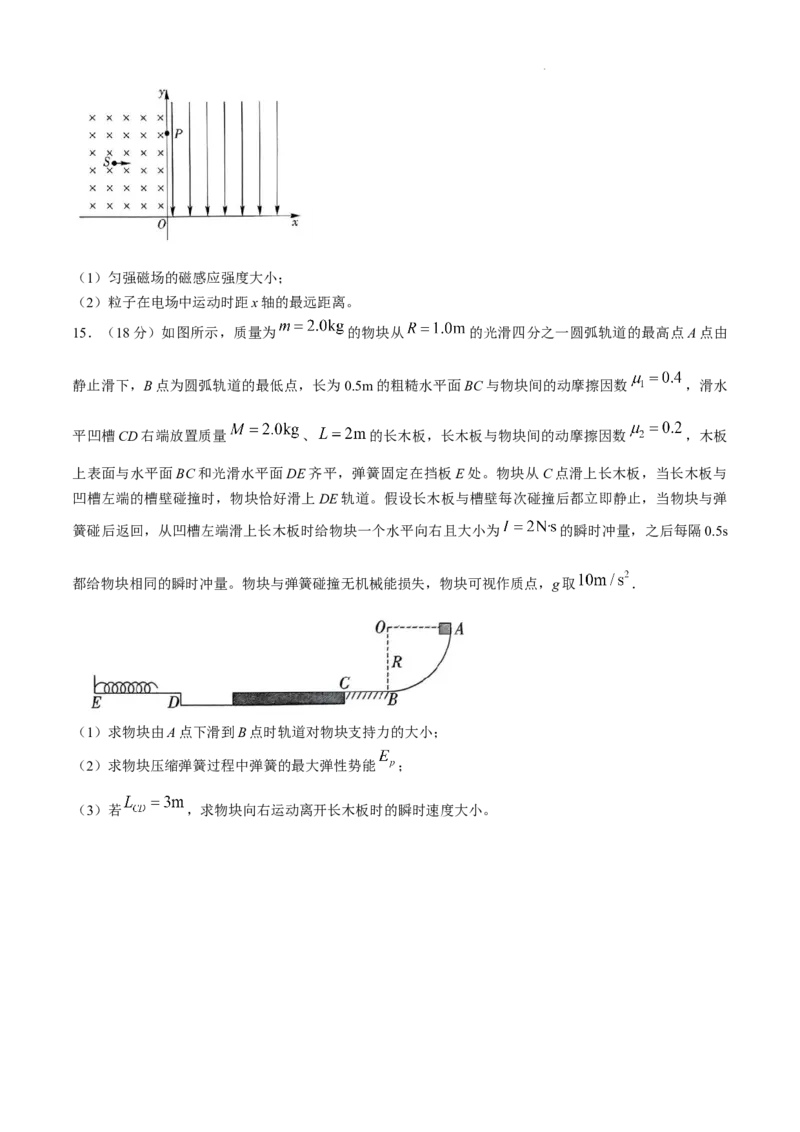 贵州省黔南布依族苗族自治州2025届高三第一次模拟考试物理_A1502026各地模拟卷（超值！）_12月_241203贵州省黔南自治州2025届高三第一次模拟考试